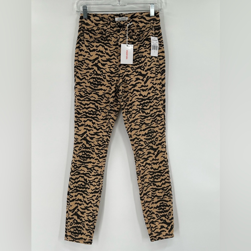 Good American Good‎ Waist Crop Animal Print 2